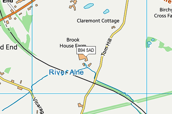 B94 5AD map - OS VectorMap District (Ordnance Survey) B94 5AD map - OS VectorMap District (Ordnance Survey)