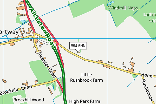 B94 5HN map - OS VectorMap District (Ordnance Survey) B94 5HN map - OS VectorMap District (Ordnance Survey)