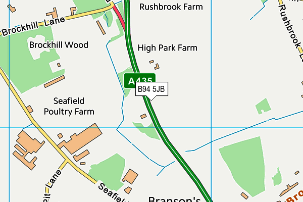 B94 5JB map - OS VectorMap District (Ordnance Survey)