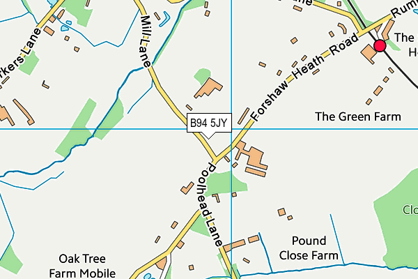B94 5JY map - OS VectorMap District (Ordnance Survey) B94 5JY map - OS VectorMap District (Ordnance Survey)