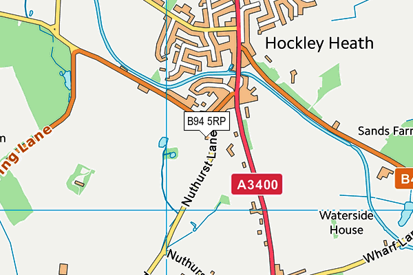 B94 5RP map - OS VectorMap District (Ordnance Survey)