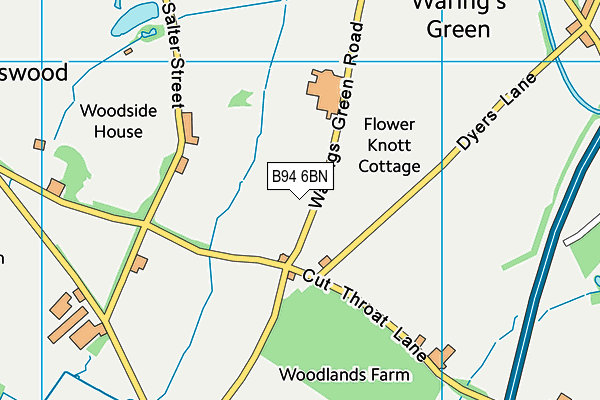 B94 6BN map - OS VectorMap District (Ordnance Survey) B94 6BN map - OS VectorMap District (Ordnance Survey)