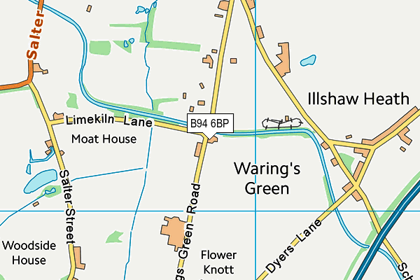 B94 6BP map - OS VectorMap District (Ordnance Survey)
