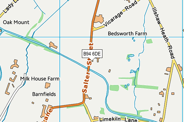 B94 6DE map - OS VectorMap District (Ordnance Survey) B94 6DE map - OS VectorMap District (Ordnance Survey)