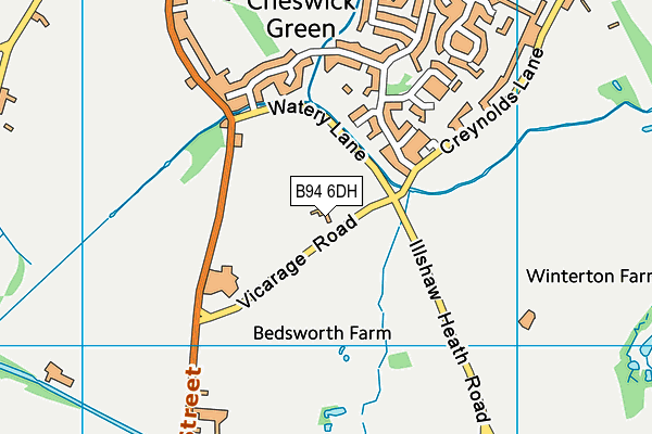 B94 6DH map - OS VectorMap District (Ordnance Survey) B94 6DH map - OS VectorMap District (Ordnance Survey)