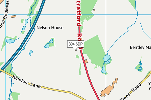 B94 6DP map - OS VectorMap District (Ordnance Survey)