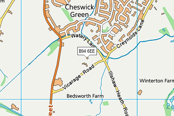 B94 6EE map - OS VectorMap District (Ordnance Survey) B94 6EE map - OS VectorMap District (Ordnance Survey)