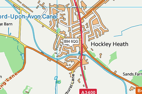 B94 6QG map - OS VectorMap District (Ordnance Survey)