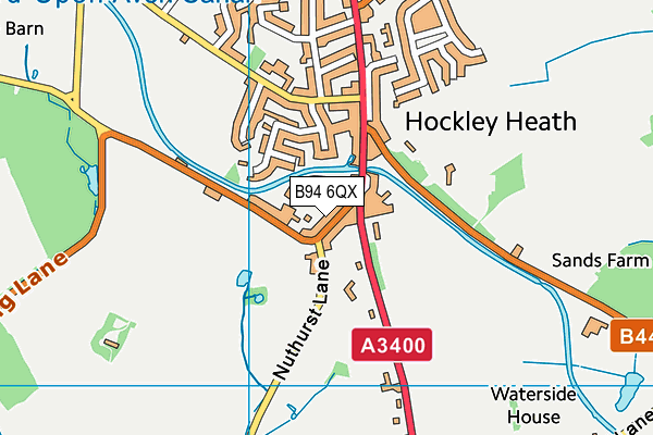 B94 6QX map - OS VectorMap District (Ordnance Survey)