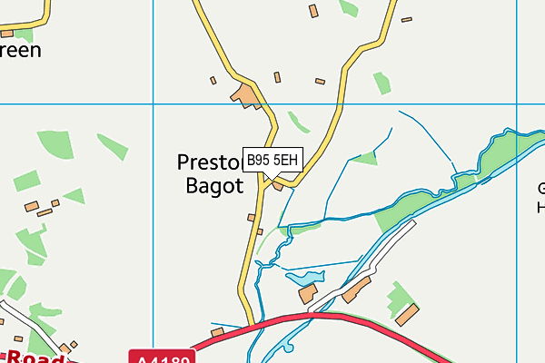 B95 5EH map - OS VectorMap District (Ordnance Survey)