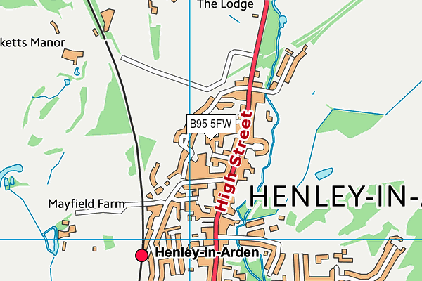 B95 5FW map - OS VectorMap District (Ordnance Survey) B95 5FW map - OS VectorMap District (Ordnance Survey)