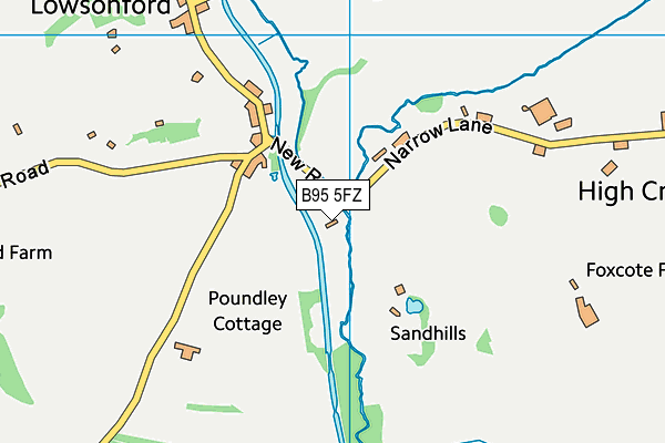 B95 5FZ map - OS VectorMap District (Ordnance Survey) B95 5FZ map - OS VectorMap District (Ordnance Survey)