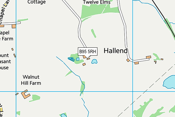 B95 5RH map - OS VectorMap District (Ordnance Survey)
