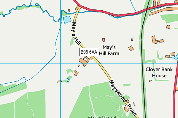 B95 6AA map - OS VectorMap District (Ordnance Survey) B95 6AA map - OS VectorMap District (Ordnance Survey)