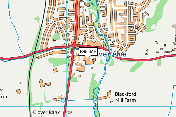 B95 6AF map - OS VectorMap District (Ordnance Survey) B95 6AF map - OS VectorMap District (Ordnance Survey)