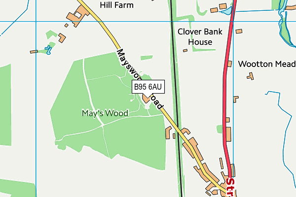 B95 6AU map - OS VectorMap District (Ordnance Survey) B95 6AU map - OS VectorMap District (Ordnance Survey)