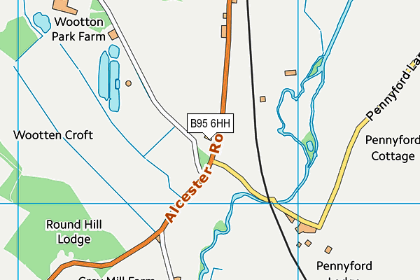 B95 6HH map - OS VectorMap District (Ordnance Survey) B95 6HH map - OS VectorMap District (Ordnance Survey)