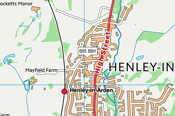 B95 8BH map - OS VectorMap District (Ordnance Survey) B95 8BH map - OS VectorMap District (Ordnance Survey)