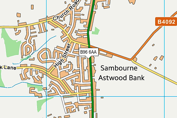 B96 6AA map - OS VectorMap District (Ordnance Survey) B96 6AA map - OS VectorMap District (Ordnance Survey)