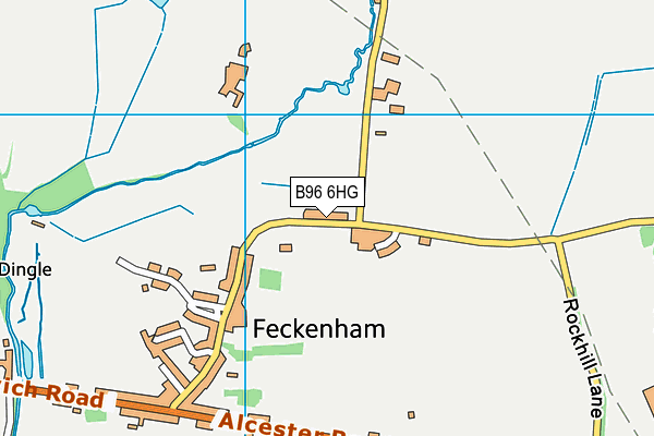 B96 6HG map - OS VectorMap District (Ordnance Survey)