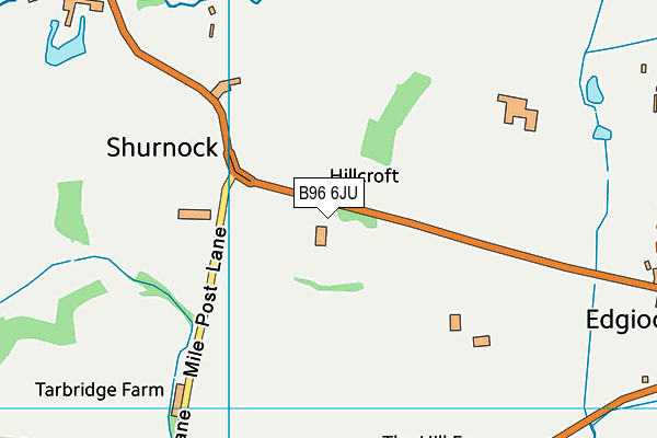 B96 6JU map - OS VectorMap District (Ordnance Survey)