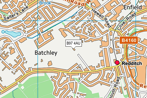 B97 4AU map - OS VectorMap District (Ordnance Survey) B97 4AU map - OS VectorMap District (Ordnance Survey)