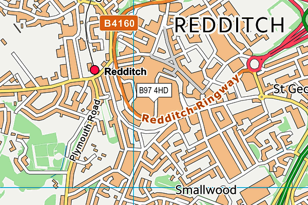 B97 4HD map - OS VectorMap District (Ordnance Survey) B97 4HD map - OS VectorMap District (Ordnance Survey)