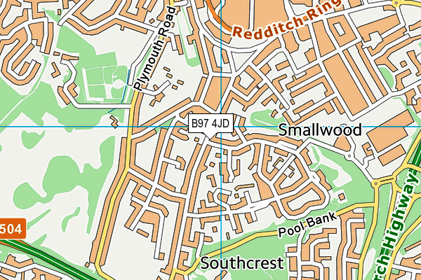 B97 4JD map - OS VectorMap District (Ordnance Survey) B97 4JD map - OS VectorMap District (Ordnance Survey)
