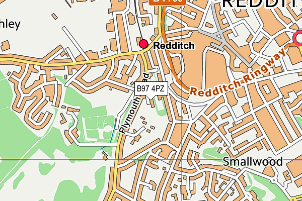 B97 4PZ map - OS VectorMap District (Ordnance Survey) B97 4PZ map - OS VectorMap District (Ordnance Survey)