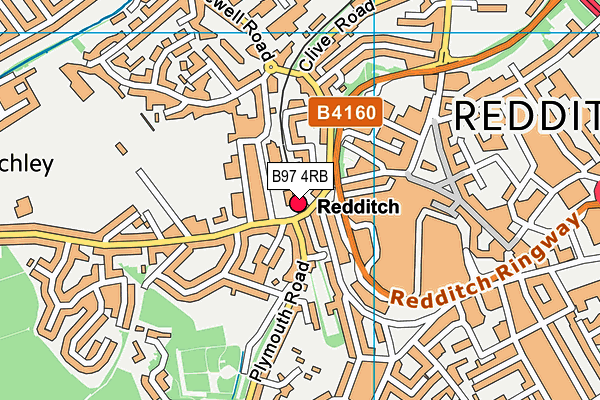 B97 4RB map - OS VectorMap District (Ordnance Survey) B97 4RB map - OS VectorMap District (Ordnance Survey)