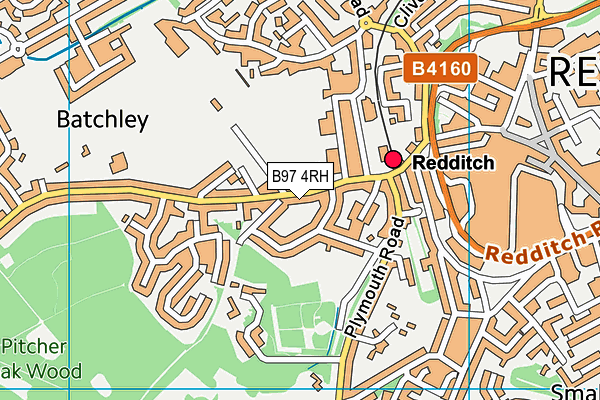 B97 4RH map - OS VectorMap District (Ordnance Survey) B97 4RH map - OS VectorMap District (Ordnance Survey)