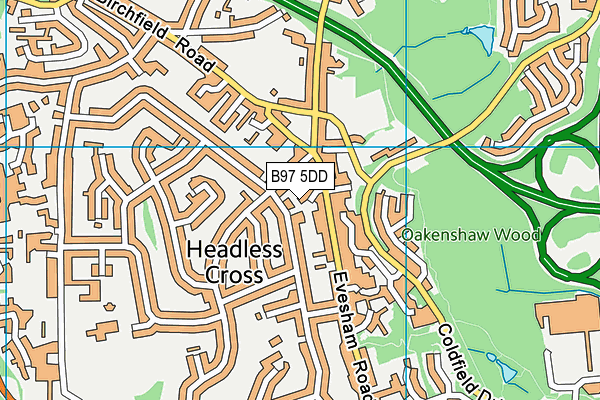 B97 5DD map - OS VectorMap District (Ordnance Survey) B97 5DD map - OS VectorMap District (Ordnance Survey)
