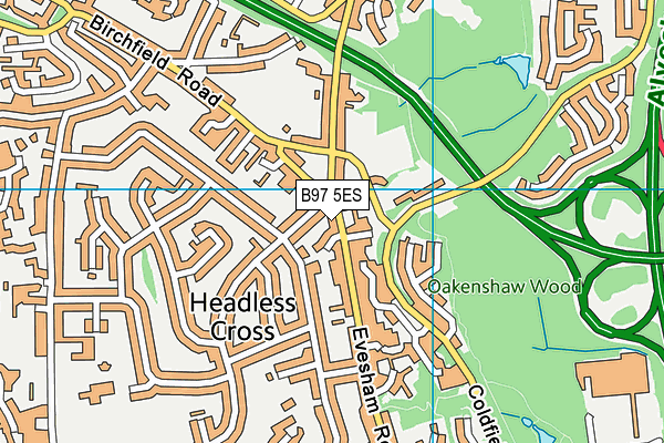 B97 5ES map - OS VectorMap District (Ordnance Survey) B97 5ES map - OS VectorMap District (Ordnance Survey)