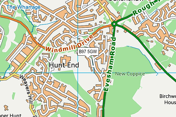 B97 5GW map - OS VectorMap District (Ordnance Survey) B97 5GW map - OS VectorMap District (Ordnance Survey)