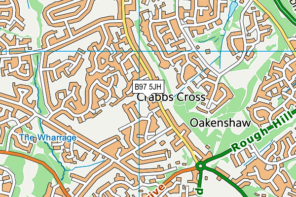 B97 5JH map - OS VectorMap District (Ordnance Survey)