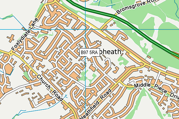 B97 5RA map - OS VectorMap District (Ordnance Survey) B97 5RA map - OS VectorMap District (Ordnance Survey)