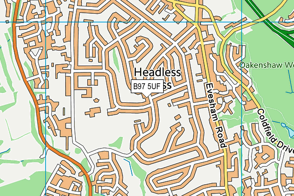B97 5UF map - OS VectorMap District (Ordnance Survey) B97 5UF map - OS VectorMap District (Ordnance Survey)