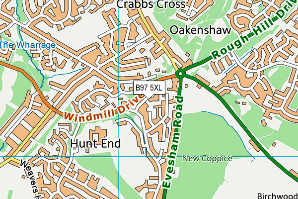 B97 5XL map - OS VectorMap District (Ordnance Survey) B97 5XL map - OS VectorMap District (Ordnance Survey)