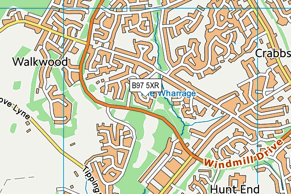 B97 5XR map - OS VectorMap District (Ordnance Survey) B97 5XR map - OS VectorMap District (Ordnance Survey)