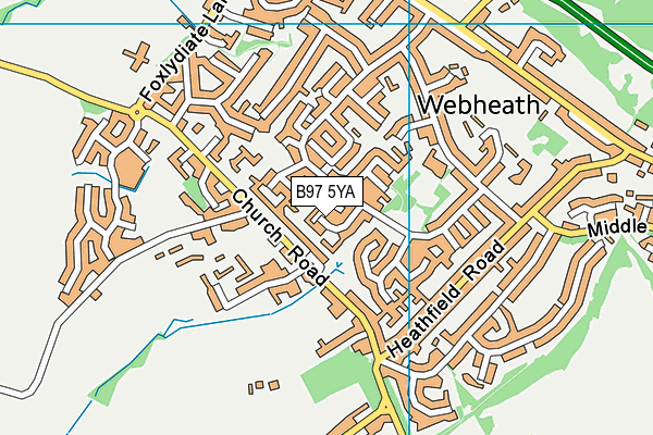 B97 5YA map - OS VectorMap District (Ordnance Survey) B97 5YA map - OS VectorMap District (Ordnance Survey)