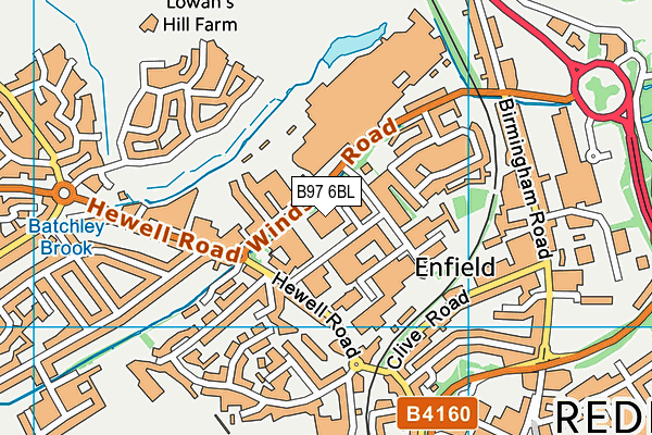 B97 6BL map - OS VectorMap District (Ordnance Survey) B97 6BL map - OS VectorMap District (Ordnance Survey)