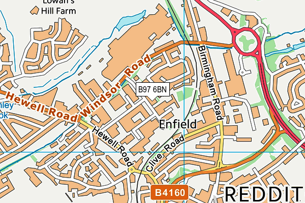 B97 6BN map - OS VectorMap District (Ordnance Survey) B97 6BN map - OS VectorMap District (Ordnance Survey)
