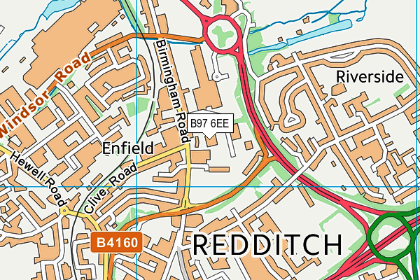 B97 6EE map - OS VectorMap District (Ordnance Survey) B97 6EE map - OS VectorMap District (Ordnance Survey)