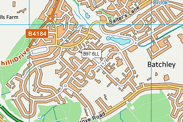 B97 6LL map - OS VectorMap District (Ordnance Survey) B97 6LL map - OS VectorMap District (Ordnance Survey)