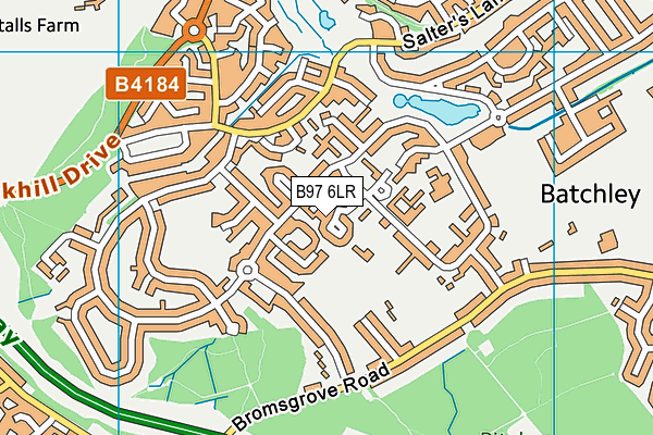 B97 6LR map - OS VectorMap District (Ordnance Survey) B97 6LR map - OS VectorMap District (Ordnance Survey)