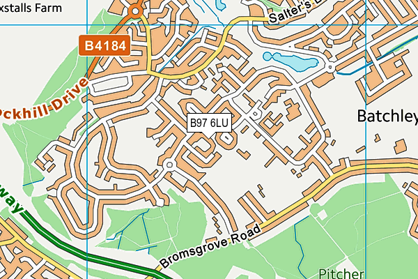 B97 6LU map - OS VectorMap District (Ordnance Survey) B97 6LU map - OS VectorMap District (Ordnance Survey)