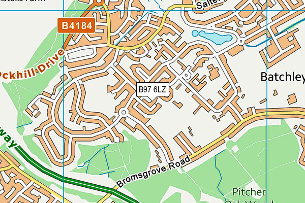 B97 6LZ map - OS VectorMap District (Ordnance Survey) B97 6LZ map - OS VectorMap District (Ordnance Survey)