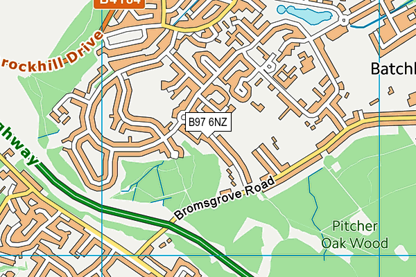 B97 6NZ map - OS VectorMap District (Ordnance Survey) B97 6NZ map - OS VectorMap District (Ordnance Survey)