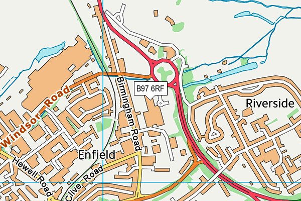 B97 6RF map - OS VectorMap District (Ordnance Survey) B97 6RF map - OS VectorMap District (Ordnance Survey)