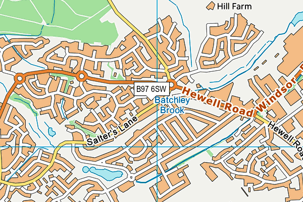 B97 6SW map - OS VectorMap District (Ordnance Survey) B97 6SW map - OS VectorMap District (Ordnance Survey)